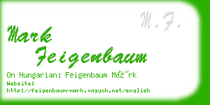 mark feigenbaum business card
